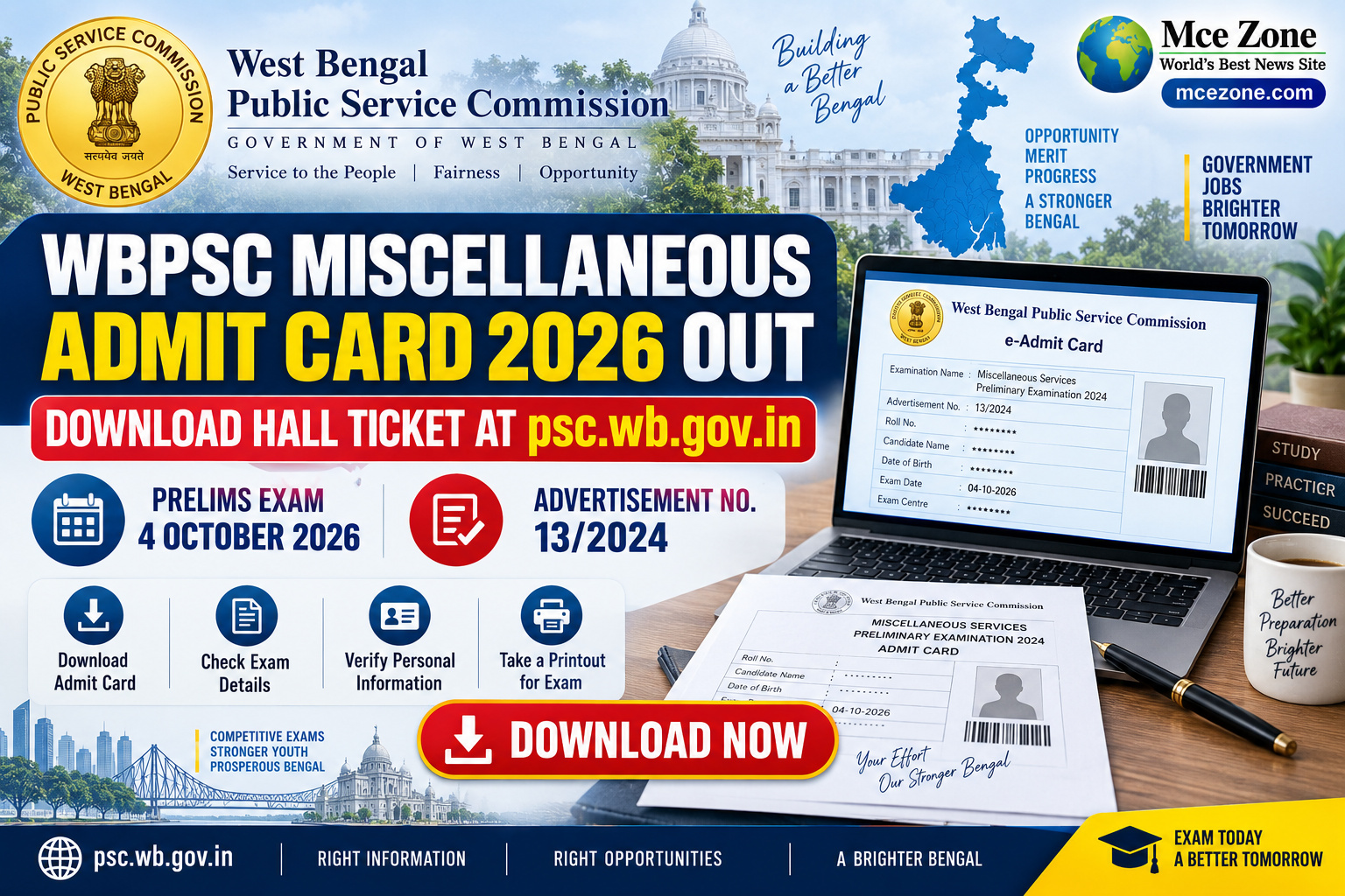wbpsc miscellaneous admit card 2026